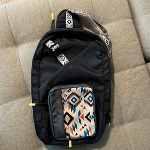 Navy Blue Satchel One Strap Bag 5 pockets (4 zip up)